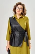 Костюм с платьем 8071-2 горчично-черный KaVari plus size фото 4