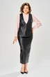Костюм с юбкой 8072 черный KaVari plus size фото 3