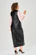 Костюм с юбкой 8072 черный KaVari plus size фото 2