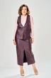 Костюм с юбкой 8072-1 бордовый KaVari plus size фото 3