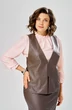 Костюм с юбкой 8072-2 коричневый KaVari plus size фото 4