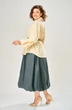 Костюм с юбкой 8073-1 сливочное масло + хаки KaVari plus size фото 4