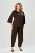 Костюм брючный 8074-1 коричневый KaVari plus size фото 3