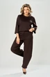 Костюм брючный 8074-1 коричневый KaVari plus size