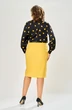 Костюм с юбкой 8076 черный-горчица KaVari plus size фото 2