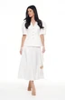 Костюм с юбкой 8056-1 белый KaVari фото 2