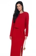 Костюм с юбкой 8058-2 красный KaVari фото 3