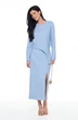Костюм с юбкой 8058-3 голубой KaVari фото 2