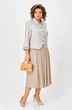 Костюм с юбкой 1418 серо-бежевый Karina Delux фото 3