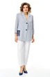 Костюм брючный 1444 голубой+белый Karina Delux