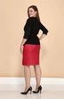 Костюм с юбкой 297 + 275 красный + черный Klever