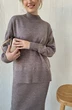 *Костюм с юбкой 21-018 бежево-коричневый KOKOdea