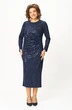 Платье 1323-1 синий Кокетка и К