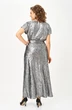 Костюм с платьем 1332 серебристый + черный Кокетка и К фото 4