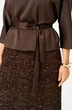 Костюм с юбкой 1334 коричневый Кокетка и К фото 4