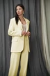 Костюм брючный 1585-1 лимонно-кремовый LADIS LINE