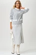 Костюм с юбкой 542 клетка LAIKONY
