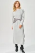 Платье 573 серый + диагональ LAIKONY