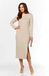 Костюм с платьем 9010-4 бежевый + молоко LEANNA-STYLE фото 4