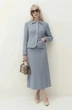 Костюм с юбкой 1831 голубой Lokka
