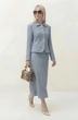 Костюм с юбкой 1831 голубой Lokka фото 2