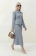 Костюм с юбкой 1831 голубой Lokka фото 3
