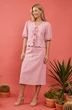 Костюм с юбкой 1912 розовый Lokka