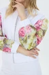 Бомбер М168 цветы на белом LM (Лаборатория моды) фото 5