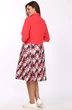 Костюм с юбкой 1027 красный Lady Style Classic