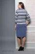 Костюм с юбкой 1292 синие тона Lady Style Classic