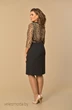 Платье 1742 черный+леопард Lady Style Classic