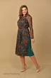 Костюм с платьем 1861-1 зеленый+рябина Lady Style Classic
