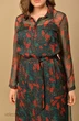 Костюм с платьем 1861-1 зеленый+рябина Lady Style Classic Костюм с платьем 1861-1 зеленый+рябина Lady Style Classic