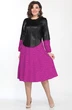 Костюм с платьем 2256-4 черный + фуксия Lady Style Classic