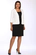 Костюм с платьем 824 черный + молочный Lady Style Classic