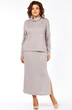 Костюм с юбкой 2451 светло-серый LadyThreeStars фото 4