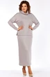 Костюм с юбкой 2451 светло-серый LadyThreeStars фото 3
