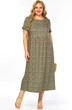 Платье 2682 мятный принт LadyThreeStars