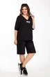 Костюм с шортами 2756 черный + василёк Ladysecret