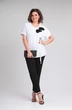 Костюм брючный 2953 белый + черный Ladysecret