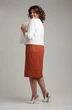 Костюм с платьем 3740-1 молочный + терракот Ladysecret