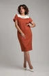 Костюм с платьем 3740-1 молочный + терракот Ladysecret