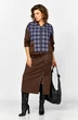 Костюм с юбкой 25220 клетка + шоколад Ladysecret