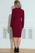 Костюм с юбкой 21212 бордовый LeNata фото 2