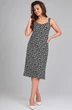 Костюм с платьем 22297 черный + цветы LeNata