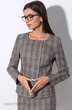 Костюм с юбкой 22915 коричневая клетка+синий+юбка в клетку LeNata