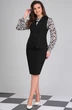 Костюм с юбкой 30922 черный LeNata