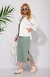 Платье+куртка 1042N молчный + ментол Liliana-style