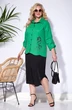 Костюм с платьем 1190 зеленый + черный Liliana-style