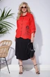 Костюм с платьем 1190 красный + черный Liliana-style